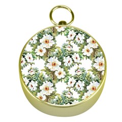 Summer Flowers Gold Compasses by goljakoff