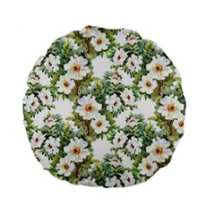 Summer Flowers Standard 15  Premium Flano Round Cushions by goljakoff