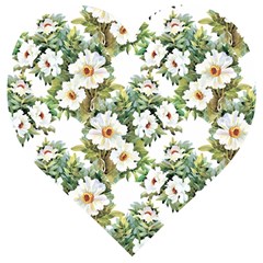 Summer Flowers Wooden Puzzle Heart by goljakoff