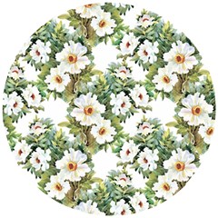 Summer Flowers Wooden Puzzle Round by goljakoff