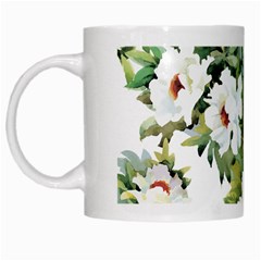 White Flowers White Mugs by goljakoff