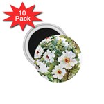 White flowers 1.75  Magnets (10 pack)  Front