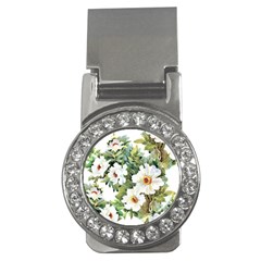 White Flowers Money Clips (cz)  by goljakoff