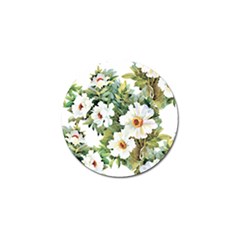 White Flowers Golf Ball Marker by goljakoff