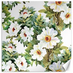 White Flowers Canvas 16  X 16  by goljakoff