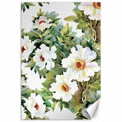 White Flowers Canvas 20  X 30  by goljakoff