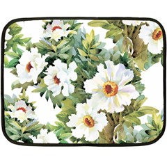 White Flowers Fleece Blanket (mini) by goljakoff