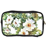 White flowers Toiletries Bag (One Side) Front