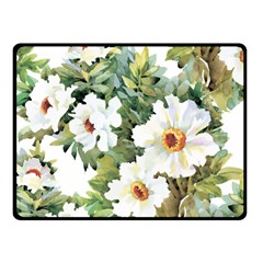 White Flowers Fleece Blanket (small) by goljakoff