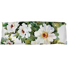 White Flowers Body Pillow Case (dakimakura) by goljakoff