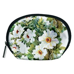 White Flowers Accessory Pouch (medium) by goljakoff