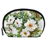 White flowers Accessory Pouch (Large) Front