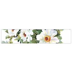 White Flowers Small Flano Scarf by goljakoff