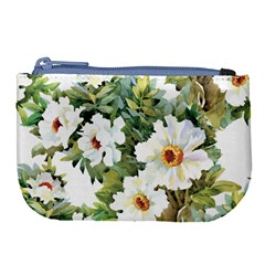 White Flowers Large Coin Purse by goljakoff