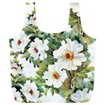 White flowers Full Print Recycle Bag (XXXL) Back