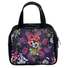 Purple Flowers Classic Handbag (two Sides) by goljakoff