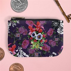 Purple Flowers Mini Coin Purse by goljakoff