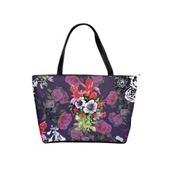 Purple Flowers Classic Shoulder Handbag by goljakoff