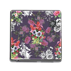 Purple Flowers Memory Card Reader (square 5 Slot) by goljakoff