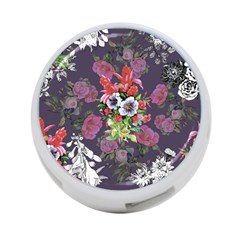 Purple Flowers 4-port Usb Hub (two Sides) by goljakoff