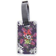 Purple Flowers Luggage Tag (one Side) by goljakoff