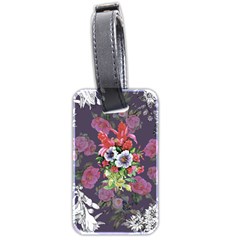 Purple Flowers Luggage Tag (two Sides) by goljakoff