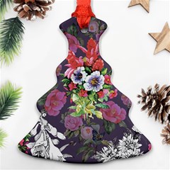 Purple Flowers Christmas Tree Ornament (two Sides) by goljakoff