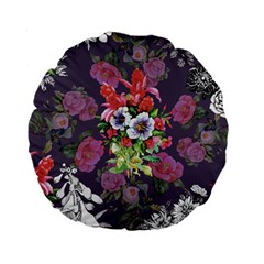 Purple Flowers Standard 15  Premium Round Cushions by goljakoff