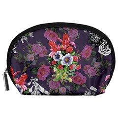 Purple Flowers Accessory Pouch (large) by goljakoff