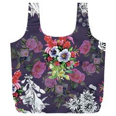 Purple Flowers Full Print Recycle Bag (xxxl) by goljakoff