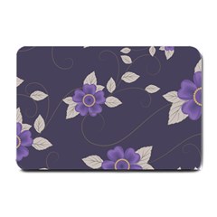 Purple Flowers Small Doormat  by goljakoff