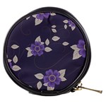 Purple flowers Mini Makeup Bag Front