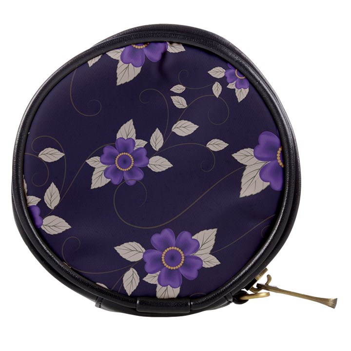 Purple flowers Mini Makeup Bag