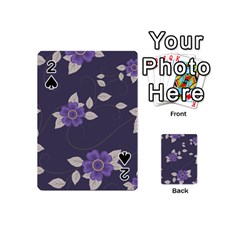 Purple Flowers Playing Cards 54 Designs (mini) by goljakoff