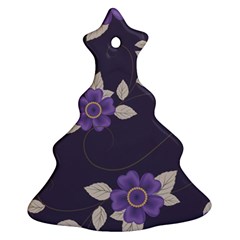 Purple Flowers Ornament (christmas Tree)  by goljakoff