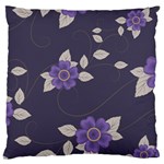 Purple flowers Large Cushion Case (Two Sides) Front