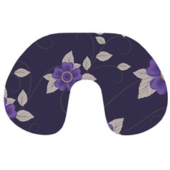 Purple flowers Travel Neck Pillow