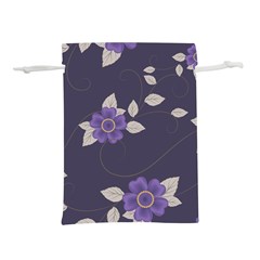 Purple Flowers Lightweight Drawstring Pouch (s) by goljakoff