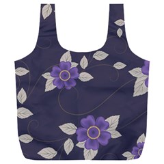 Purple flowers Full Print Recycle Bag (XXXL)