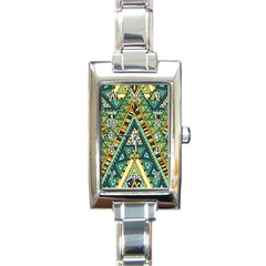 Native Ornament Rectangle Italian Charm Watch by goljakoff