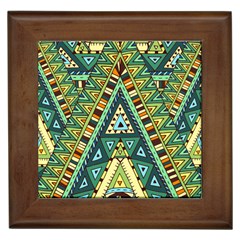 Native Ornament Framed Tile by goljakoff