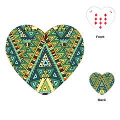 Native Ornament Playing Cards Single Design (heart) by goljakoff