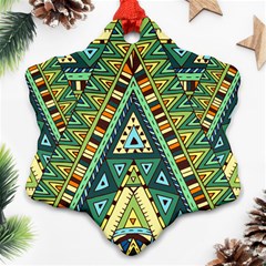 Native Ornament Snowflake Ornament (two Sides) by goljakoff