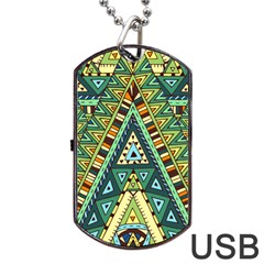 Native Ornament Dog Tag Usb Flash (one Side) by goljakoff