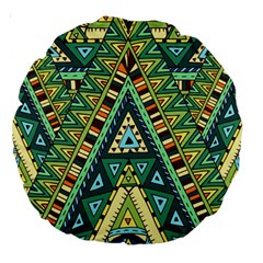 Native Ornament Large 18  Premium Round Cushions by goljakoff