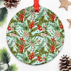 Tropical Flowers Ornament (round) by goljakoff