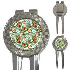 Tropical Flowers 3-in-1 Golf Divots by goljakoff