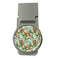 Tropical Flowers Money Clips (round)  by goljakoff