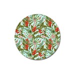 Tropical flowers Magnet 3  (Round) Front