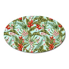 Tropical Flowers Oval Magnet by goljakoff